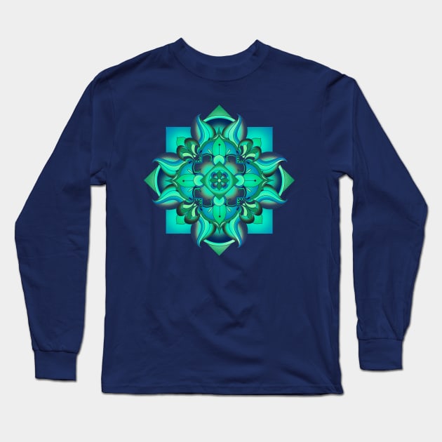 Pop Mandala Long Sleeve T-Shirt by squidpeg